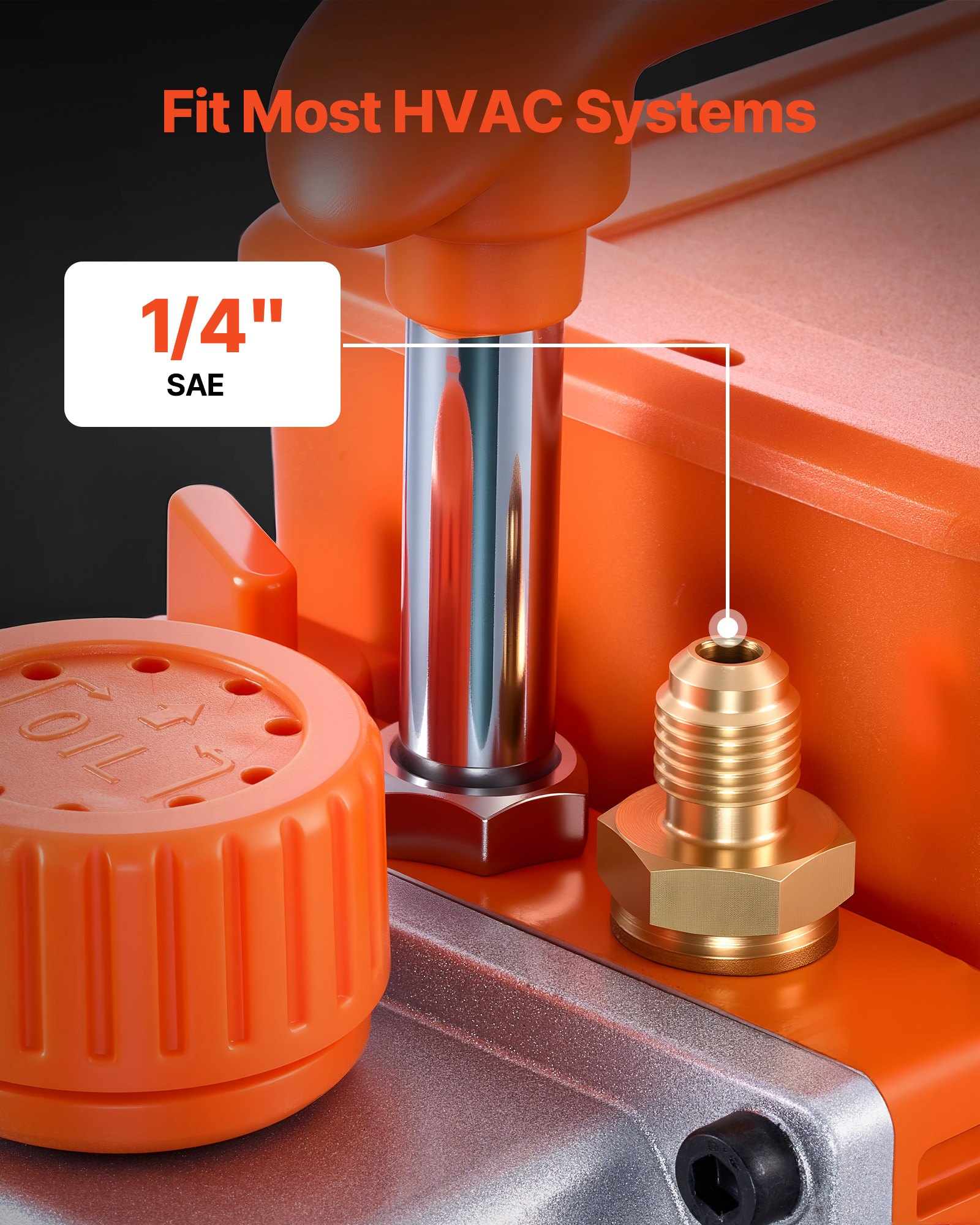 Pompa próżniowa VEVOR z manometrem, 4,5 CFM 127 l/min, 250 W, 1-stopniowa pompa próżniowa z łopatkami obrotowymi, zestaw manometrów, do czynników R134a, R22, R410a, R1234YF i R32, z walizką transportową, do samochodowych układów klimatyzacji