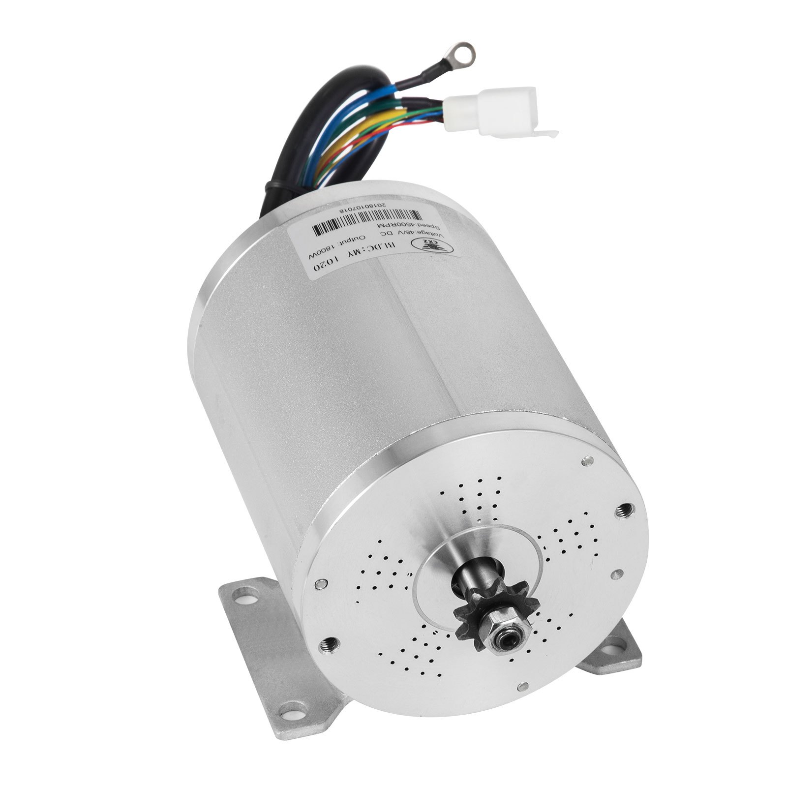 VEVOR Bezszczotkowy silnik elektryczny prądu stałego 1800 W 48 V pasuje do roweru elektrycznego MY1020