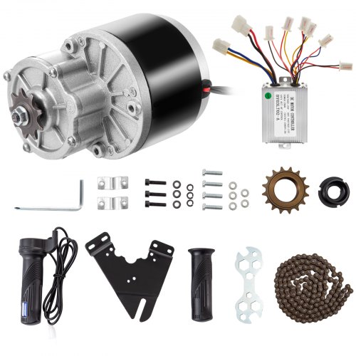 Silnik szczotkowany VEVOR Silnik prądu stałego Silnik elektryczny 24 V DC 250 W do gokartów