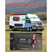 Ładowarka VEVOR 12 V 60 A DC/DC 750 W Kwasowo-ołowiowe Litowo-AGM ŻELOWE/Mokre