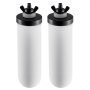 VEVOR Gravity Water Filtration System Replacement Water Filters, Ceramic Replacement Filters, Easily Replaceable Water Filter, Compatible with Most Brands, 2 Pieces, White
