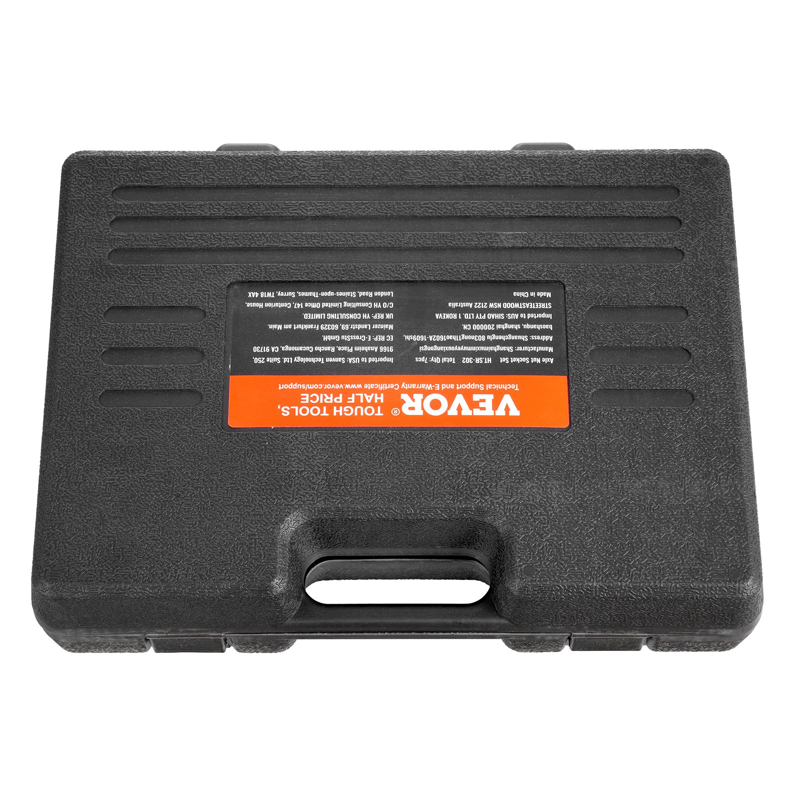 Zestaw nasadek do nakrętek zabezpieczających łożyska kół VEVOR 12,7 mm, 7 sztuk nasadek 6-kątnych SAE i metrycznych z etui do przechowywania, do demontażu i montażu nakrętek zabezpieczających łożyska kół