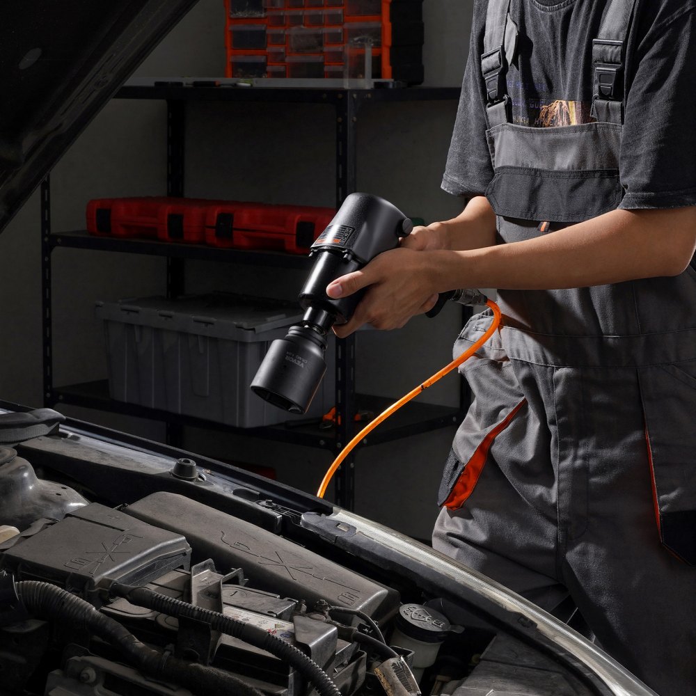 Zestaw nasadek udarowych VEVOR 12,7 mm, głębokich, 12-punktowych, 8-częściowy zestaw nasadek metrycznych CR-MO z etui do przechowywania, naprawa samochodowa, kolor czarny