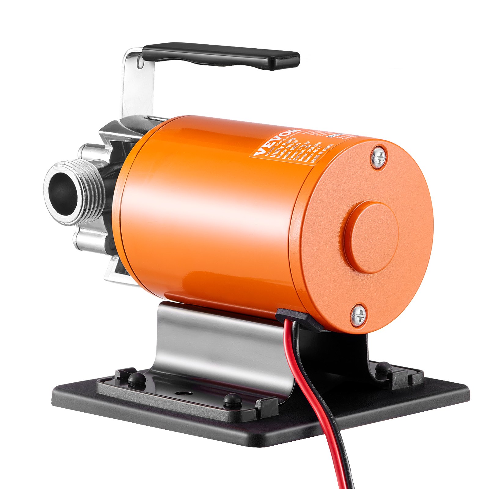 VEVOR pompa do przepompowywania wody, 12 V DC, 360 GPH, 1/10 KM, przenośna elektryczna pompa wielofunkcyjna, wąż ssący 1,8 m, wirnik, sitko ssące, do ogrodu, basenu, stawu, drenażu akwarium