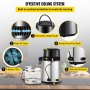 VEVOR Silver Water Distiller Machine 750W Regulowana Temperatura Destylator Wody 4L Zestaw do Robienia Wina Zestaw do Parzenia Wewnętrzny Destylator ze Stali Nierdzewnej z Regulowaną Temperaturą