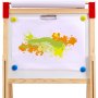VEVOR Children's Art Easel, 3-in-1 Wooden Art Easel, Double-Sided, with Magnetic Whiteboard, Chalkboard, Paper Roll, Adjustable Drawing Board with Painting Accessories, for Children Ages 3 and Up