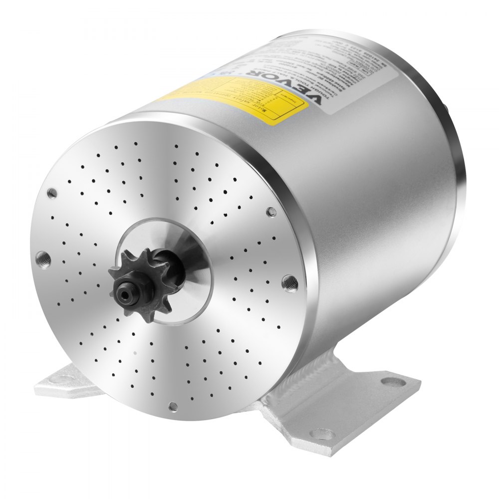 VEVOR 1800W Electric Brushless DC Motor Kit, Electric Motor – 48V 4500 RPM Motor with Improved Speed Controller, Throttle Kit for Go-Karts, E-Bikes, Motorcycles, Scooters