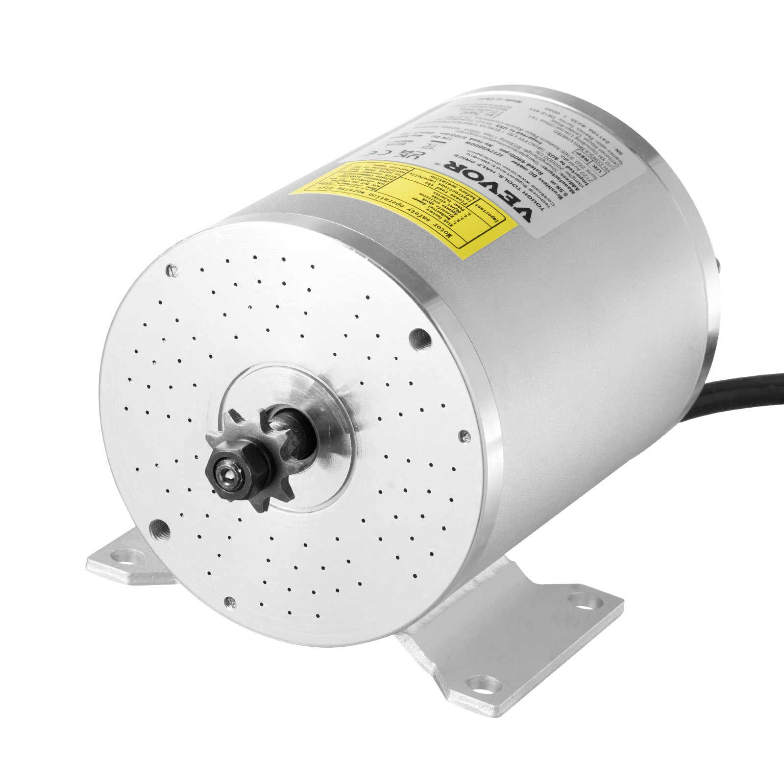 Zestaw silnika elektrycznego bezszczotkowego VEVOR 3000 W DC - silnik 72 V 4900 obr./min z ulepszonym regulatorem prędkości i manetką gazu do gokartów, rowerów elektrycznych, motocykli, skuterów DIY