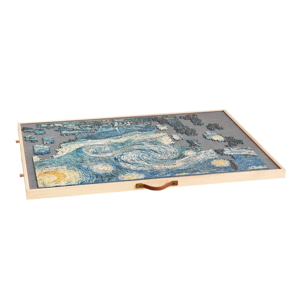 VEVOR Obrotowa plansza do układania puzzli, 1500 elementów, z 4 kolorowymi filcowymi szufladami i pokrywą, przenośny stolik do układania puzzli (890 x 660 x 32 mm), akcesoria do układania puzzli dla dorosłych, system przechowywania puzzli