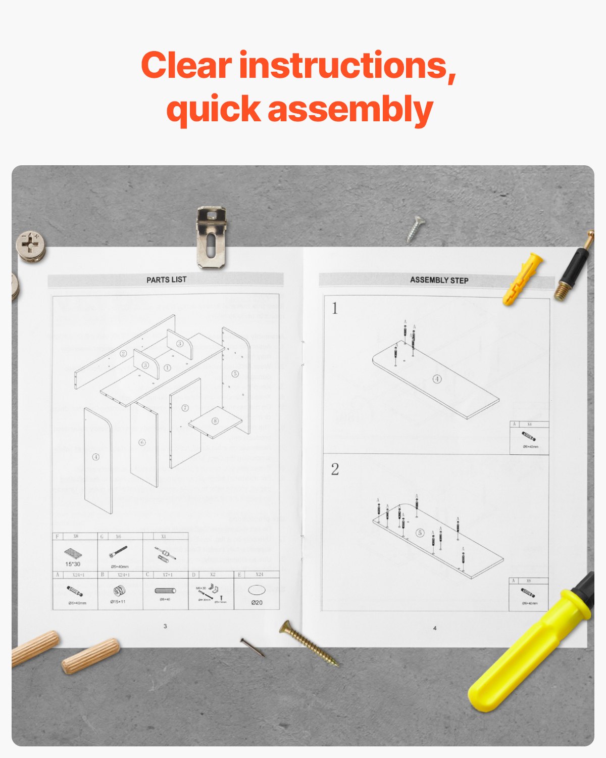 VEVOR Biurko Półka na książki 2-poziomowy organizer (94,5 x 24,1 x 73,4 cm) Półki stołowe Organizer na biurko Półka ekspozycyjna wykonana z płyty wiórowej z antypoślizgowymi nóżkami, do biura lub akademika, kolor drewna