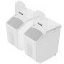 VEVOR Mothproof Storage Containers Kitchen Storage Boxes 15 L x 2, Visible PP Storage Containers with Lids and Wheels, Airtight Containers for Rice, Flour, Sugar, Pulses, Nuts, Pet Food