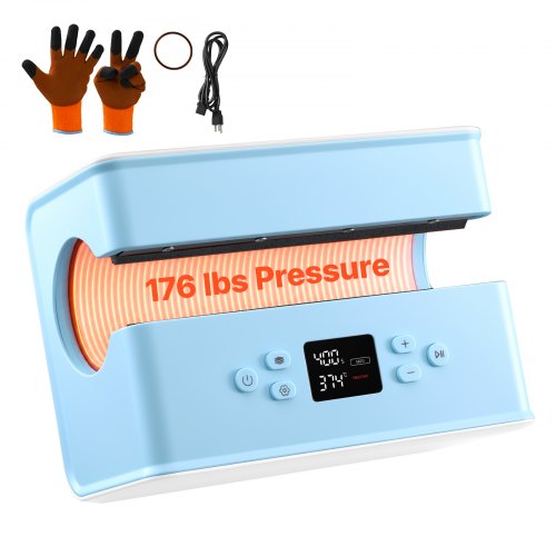 Prasa termotransferowa do kubków VEVOR automatyczna, udźwig 80 kg, biało-niebieska, do kubków sublimacyjnych o pojemności 325/591/887 ml, kubków, szklanek, kubków, równomierne nagrzewanie, ustawienie temperatury i czasu, 3 tryby