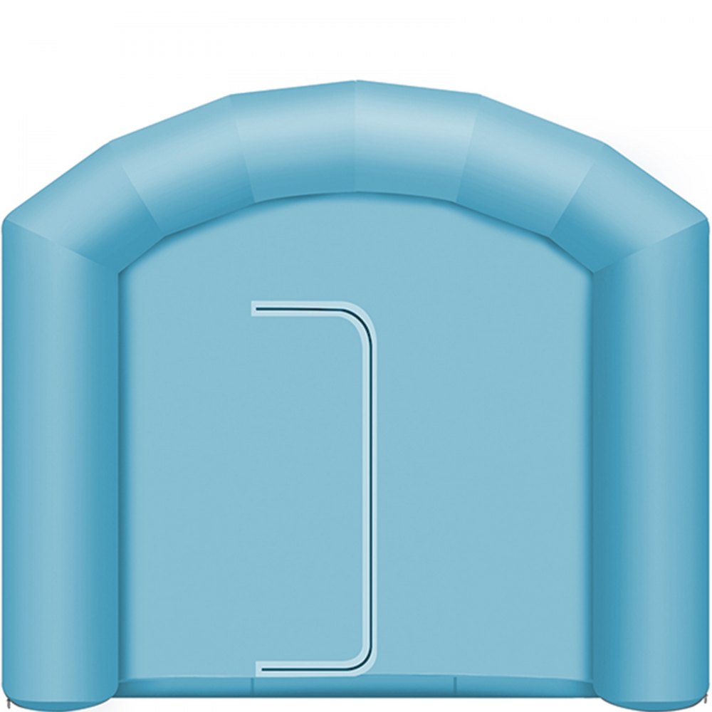 VEVOR 4 x 2,5 x 2,2m PVC Oxford Tkanina nadmuchiwany namiot do naprawy lakieru samochodowego, nadmuchiwany zestaw namiotów 680W Wentylator drzwi i okien garażowych na zewnątrz warsztat samochodowy