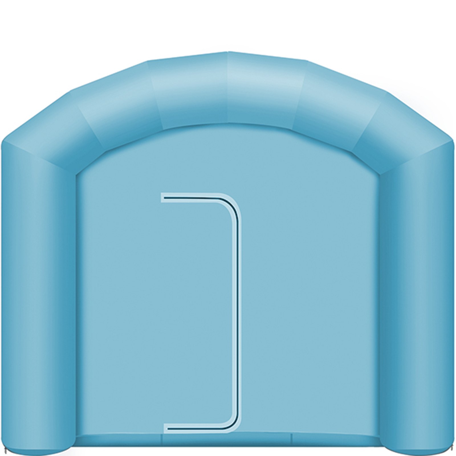 VEVOR 4 x 2,5 x 2,2m PVC Oxford Tkanina nadmuchiwany namiot do naprawy lakieru samochodowego, nadmuchiwany zestaw namiotów 680W Wentylator drzwi i okien garażowych na zewnątrz warsztat samochodowy