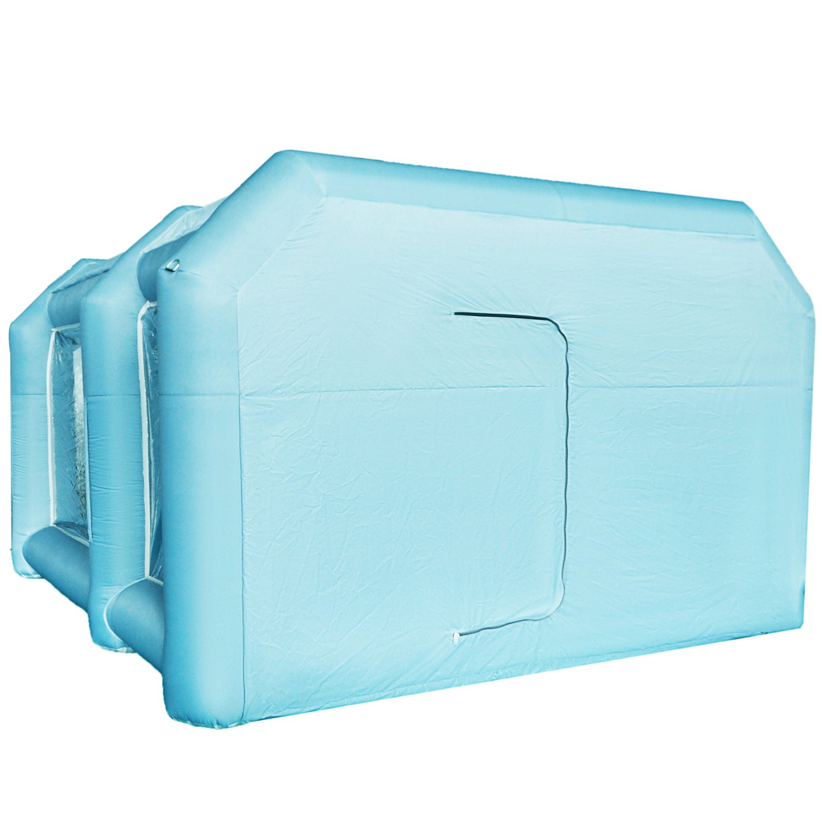 VEVOR Nadmuchiwany namiot 4 x 2,5 x 2,2 m z tkaniny Oxford PVC do malowania napraw samochodów Prace na zewnątrz, nadmuchiwany namiot z drzwiami i wentylatorem Windows 750 W Warsztat garażowy
