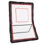 VEVOR Lacrosse Rebounder for the Backyard, 1.5 x 2.1 m Volleyball Rebounder Net, Pitchback Throwback Baseball Softball Return Training Screen, Adjustable Angle, Shooting Practice Wall with Target