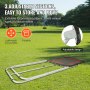 VEVOR składana trampolina do lacrosse'a na podwórko, siatka do siatkówki 90 x 120 cm, ekran treningowy do baseballu i softballu Pitchback Throwback, regulowany kąt, ściana do ćwiczeń strzeleckich, czarna