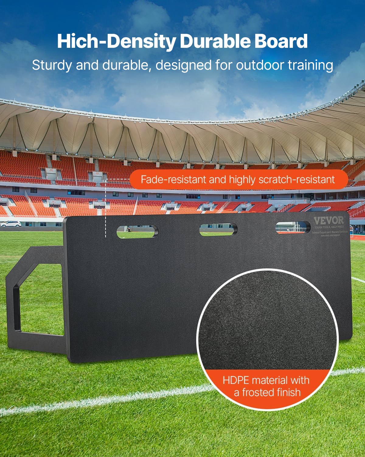 VEVOR Football Rebound Board, Portable Bounce Wall Board 100 x 40 cm, Rebounder Wall Rebound Equipment, Children & Teenagers, Double Angle Board Rebounder Kicker for Football Training Black