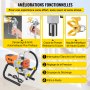 VEVOR Pro Airless Wall Paint Sprayer, zestaw z pistoletem elektrycznym o mocy 1800 W, regulowane ciśnienie natrysku z rurą do malowania ścian i sufitów/drewna i metalu