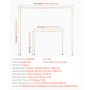 VEVOR Table Decoration Table Pole 2-Pack, 330-1066.8 mm high & 711.2-2489.2 mm length adjustable, table arch with clamps, table frame for wedding, birthday & Christmas decorations, golden