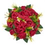 VEVOR Sztuczne kwiaty, 10 sztuk, 240 x 240 x 120 mm, Sztuczne kule kwiatowe, Sztuczne kompozycje kwiatowe, Bukiet z jedwabnych róż na stroiki weselne, Dekoracje stołów domowych, Przyjęcia