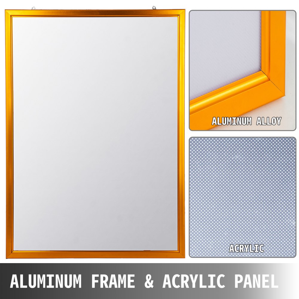 Ramka na zdjęcia VEVOR LED light frame 33 x 47 cali podświetlana żółta A0