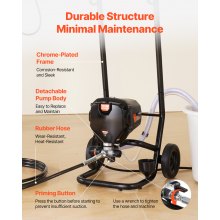 VEVOR Stand Airless agregat do natryskiwania farby 750 W 3000 PSI elektryczny pistolet natryskowy bezpowietrzny ręczny