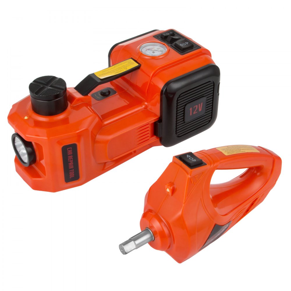 12V DC 6600 LBS 3T Elektryczny podnośnik hydrauliczny Pompa inflacyjna Klucz 3 w 1 Zestaw narzędzi