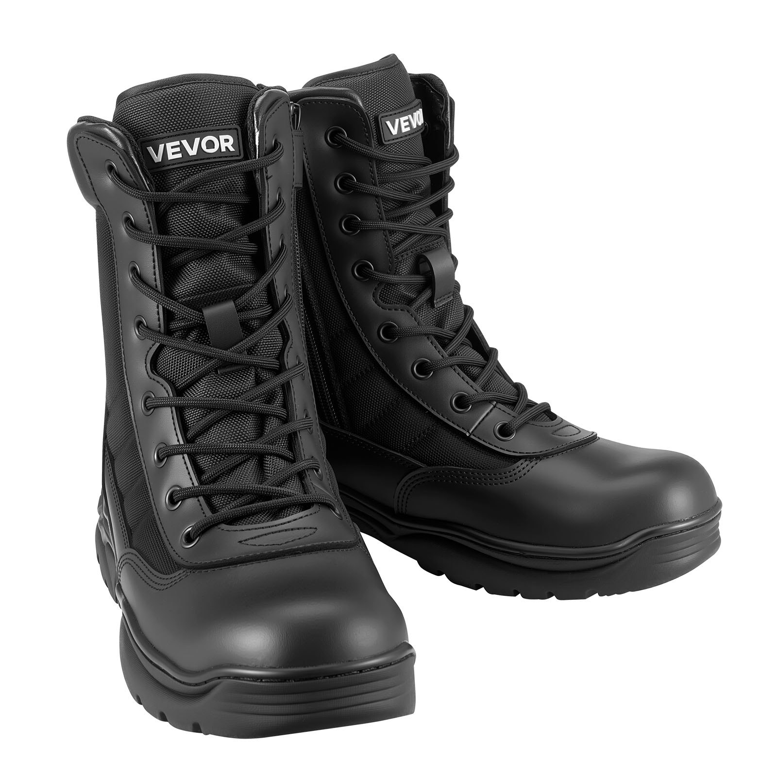 VEVOR Męskie buty robocze, 203 mm, buty bojowe, buty trekkingowe, buty taktyczne, oddychające buty motocyklowe z bocznym zamkiem błyskawicznym, do bezpiecznego noszenia na świeżym powietrzu, do wspinaczki górskiej, rozmiar US 10