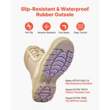 VEVOR Buty robocze męskie 203 mm kolor piaskowy rozmiar US 10