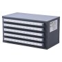 VEVOR Drill Bit Dispenser Cabinet, Drill Bit Organizer with Five Drawers for Drill Bit Dispensers No. 1 to No. 60, Made of Steel with Labels, Stackable Drill Bit Dispenser for Storing Engraved Drill Bits