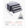 VEVOR Drill Bit Dispenser Cabinet, Three-Drawer Drill Bit Organizer Cabinet for 1mm to 13mm, Steel Drill Dispenser Organizer Cabinet with Labels, Stackable Drill Dispenser for Drill Bit Storage