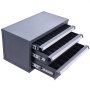 VEVOR Drill Bit Dispenser Cabinet, Three-Drawer Drill Bit Organizer Cabinet for 1mm to 13mm, Steel Drill Dispenser Organizer Cabinet with Labels, Stackable Drill Dispenser for Drill Bit Storage