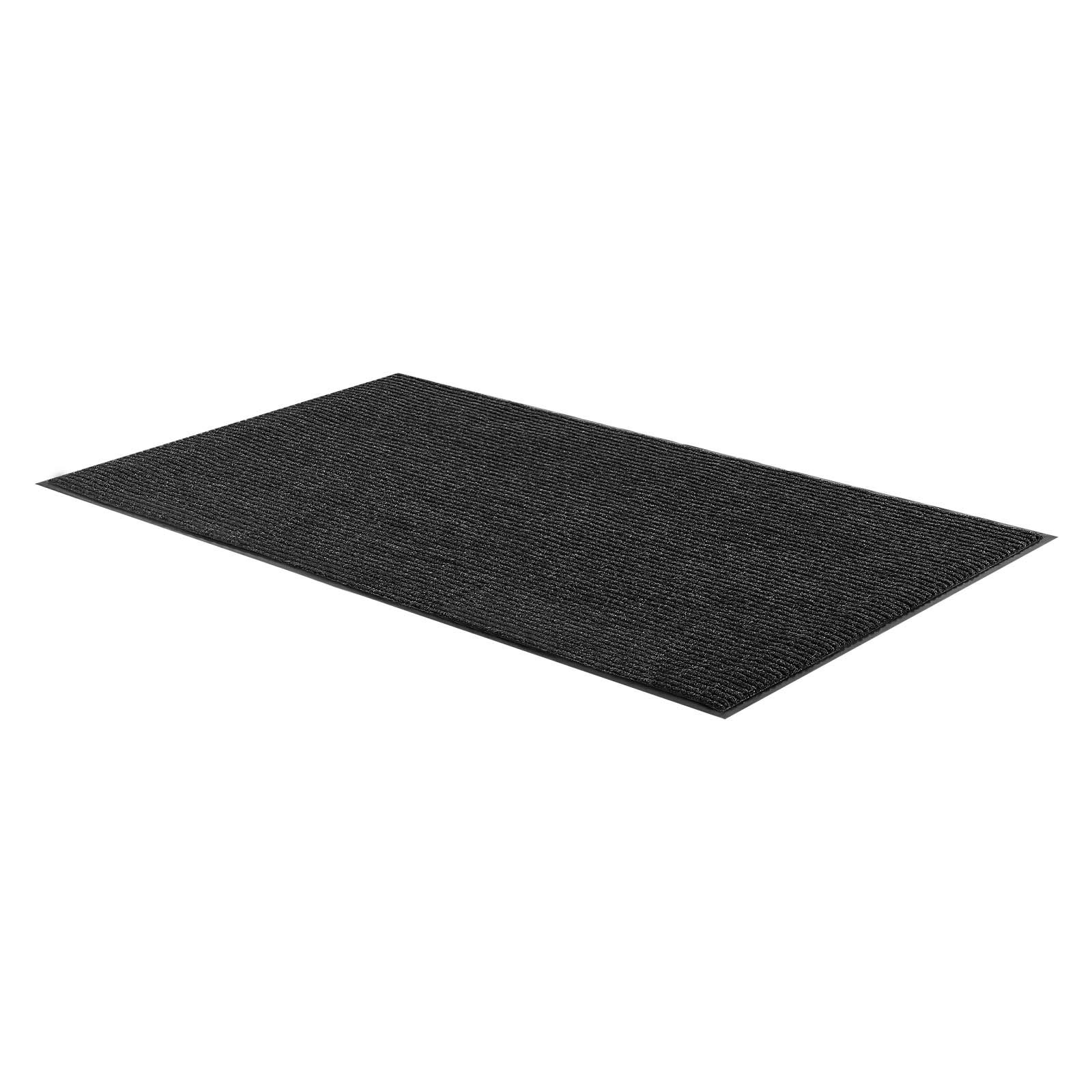 Mata wejściowa VEVOR Dirt Trapper, 2438 x 1219 mm, do użytku wewnątrz i na zewnątrz, z podkładem z tworzywa PVC, zmywalna, do korytarza, na balkon, do garażu, w paski, szara