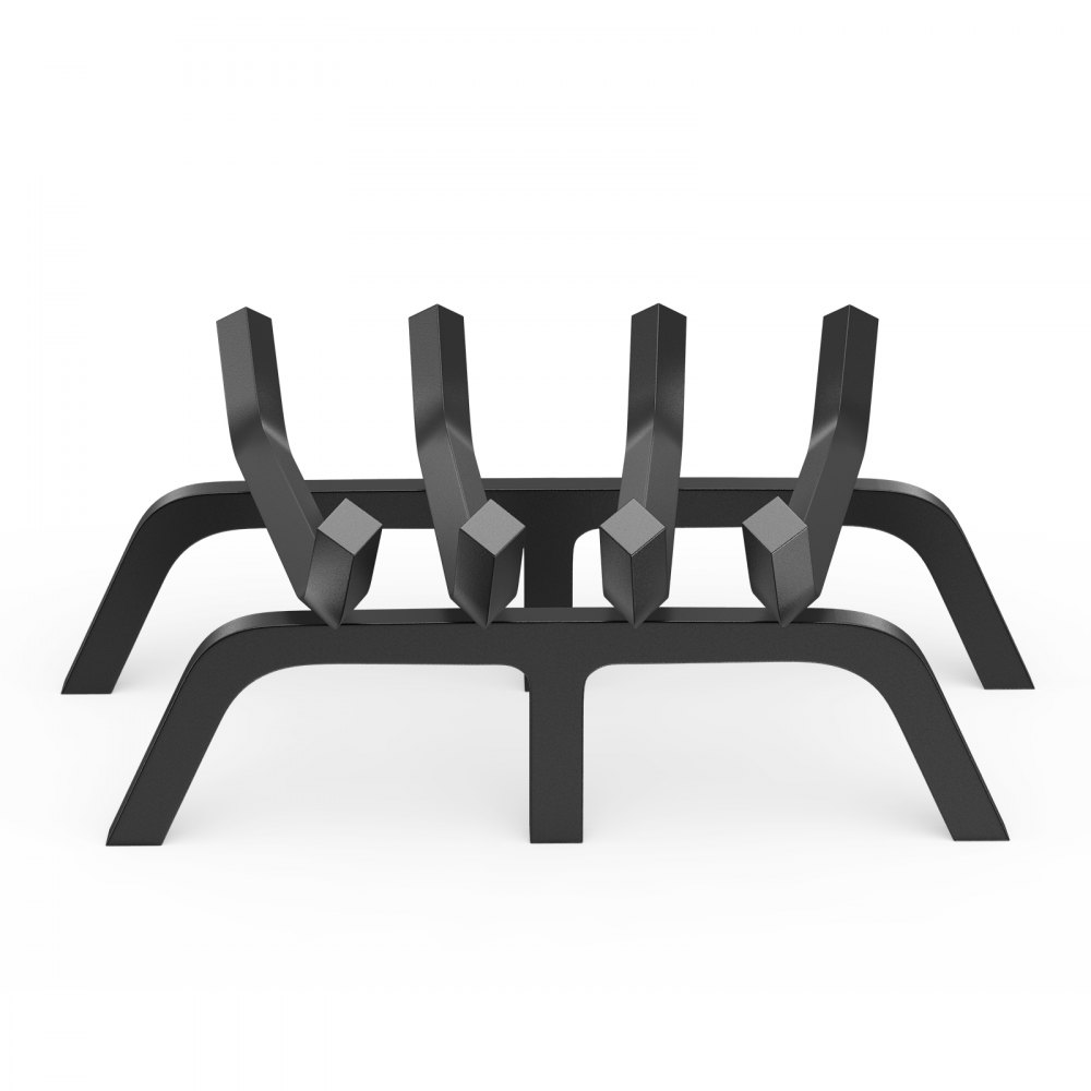 Ruszt kominkowy VEVOR, 46x18x10 cm, żeliwny, do kominka z 6 nóżkami, pręty stalowe malowane proszkowo o średnicy 19 mm, ruszt, ruszt na drewno opałowe, ruszt do pieca, pojemnik na drewno opałowe do kominków wewnętrznych i zewnętrznych