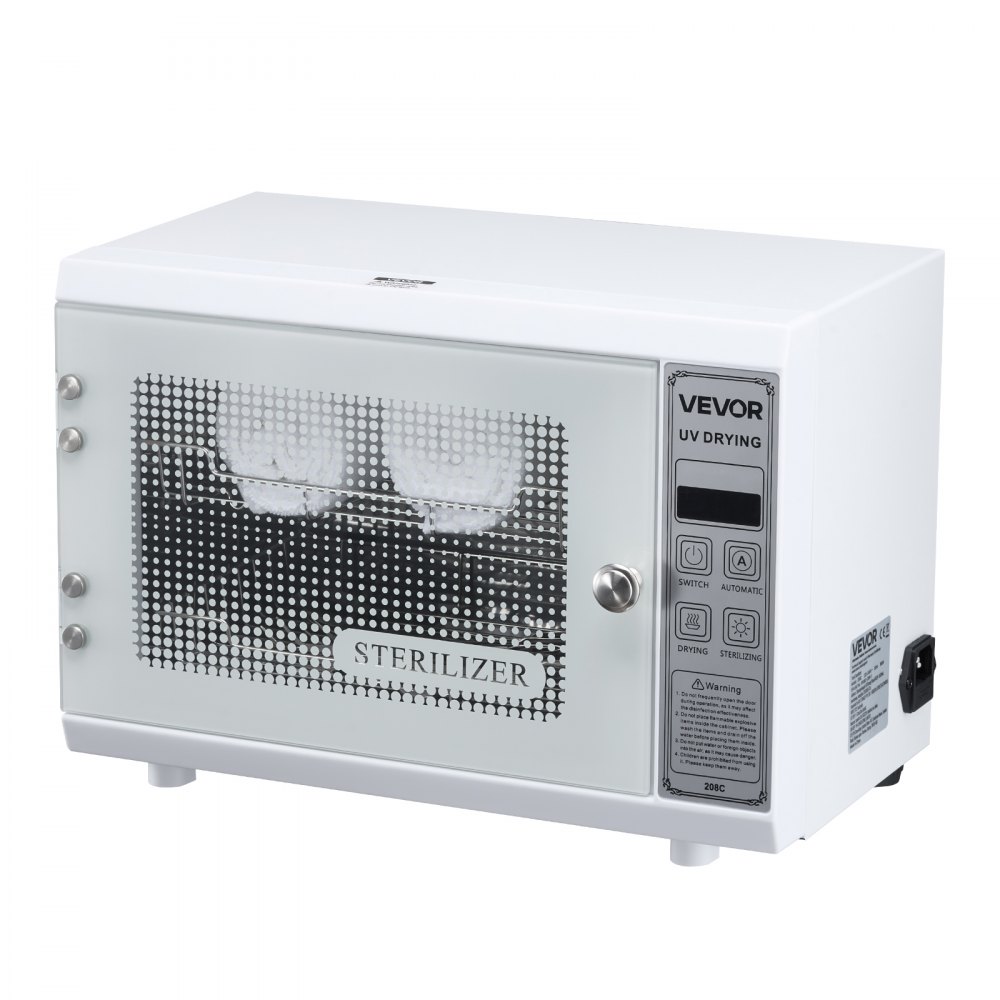 VEVOR Sterylizator UV do czyszczenia narzędzi do paznokci (12 l / 160 W) Wielofunkcyjny sterylizator do paznokci z funkcją timera, szafka czyszcząca z drzwiami ze szkła hartowanego, do laboratoriów