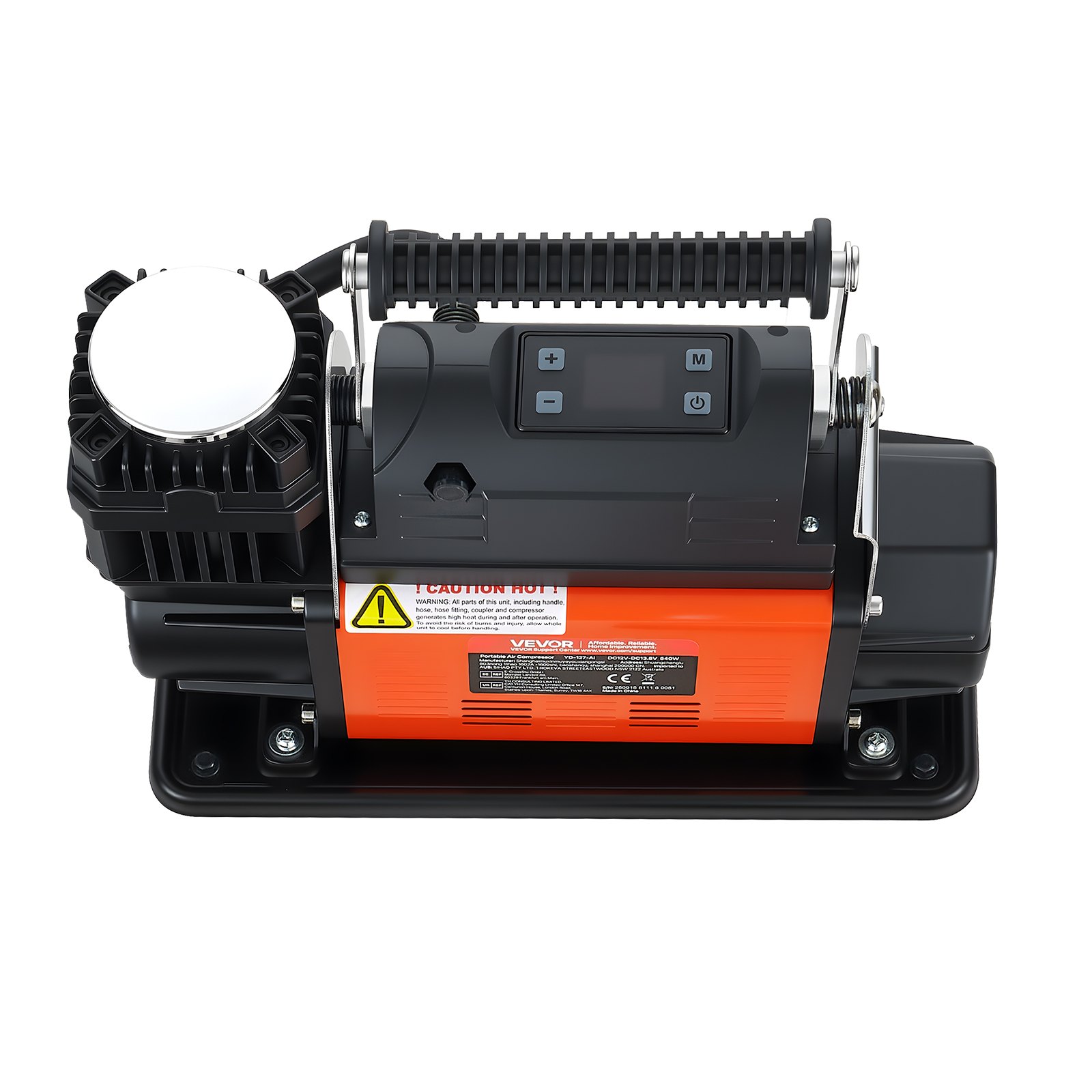 VEVOR 12V Heavy Duty Air Compressor, Auto-Stop Portable Tire Inflator with LCD Digital Display, 202 L/Min 150PSI Offroad Air Pump with Adapters for Trucks Car SUV 4 x 4 Vehicle RV