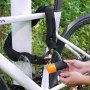 VEVOR 1 m łańcuch rowerowy z 4 kluczami i wysokim poziomem bezpieczeństwa, solidny zamek antykradzieżowy o wysokim poziomie bezpieczeństwa wykonany ze stali metalowej, idealny do roweru, motocykla, skutera, roweru, drzwi, ogrodzenia lub bramy