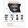 VEVOR Triathlon Bike Travel Bag, Transport Bicycle Storage Carry Bag with TSA Lock & Dual Zipper, Triathlon Bicycle Case Max. Wheelbase 106 cm for Travel, Outdoor Use, Train Airplane Subway Transport