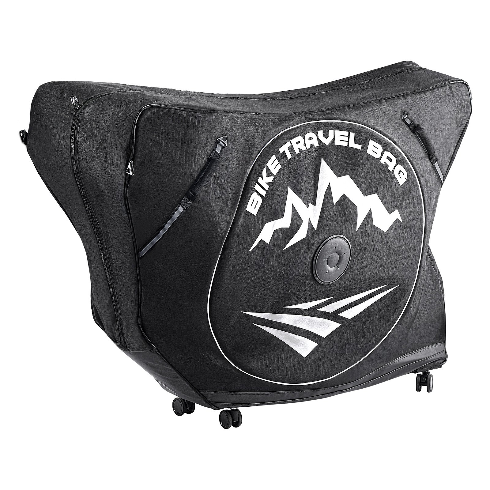 VEVOR Triathlon Bike Travel Bag, Transport Bicycle Storage Carry Bag with TSA Lock & Dual Zipper, Triathlon Bicycle Case Max. Wheelbase 106 cm for Travel, Outdoor Use, Train Airplane Subway Transport