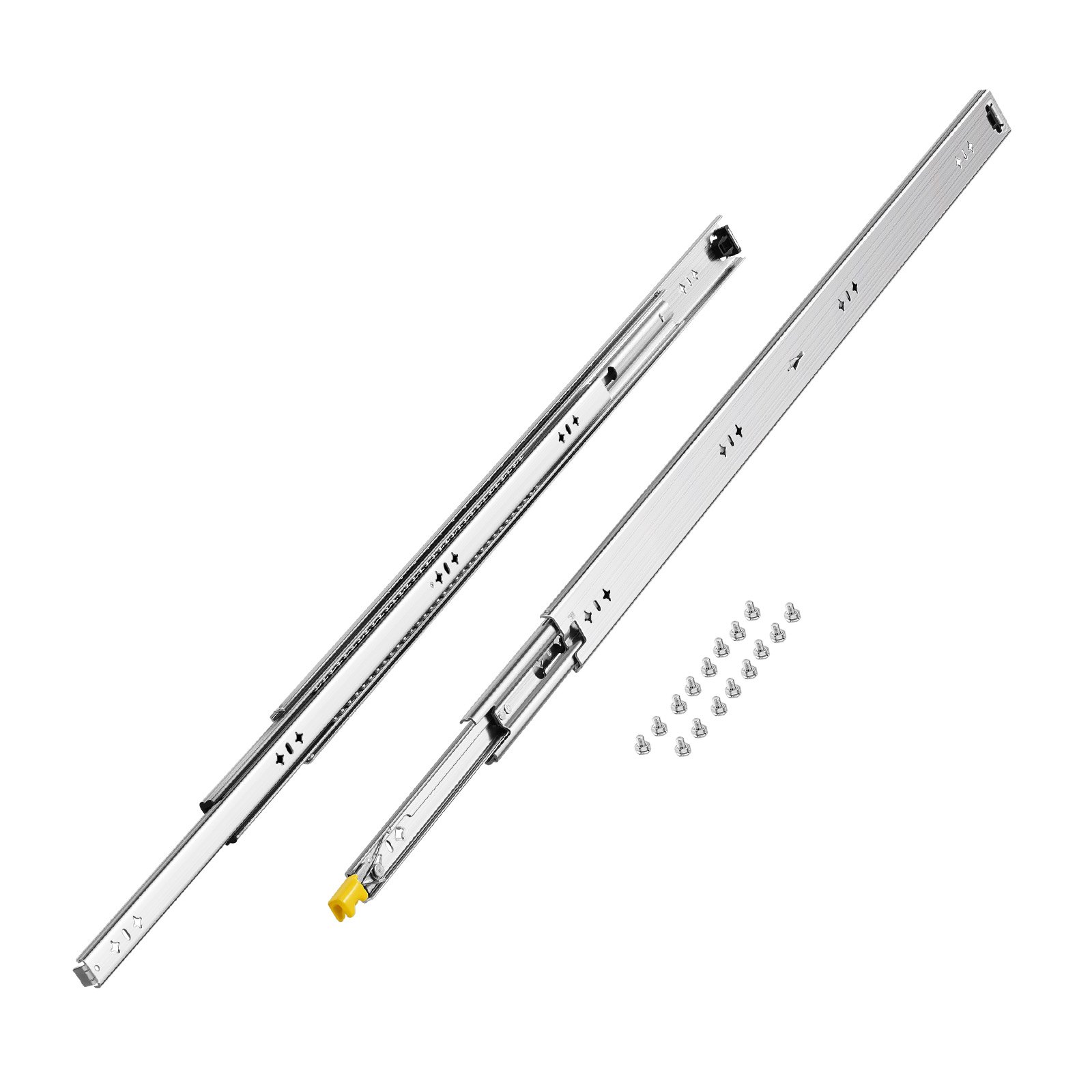 Prowadnice do szuflad VEVOR z pełnym wysuwem, 1 para, szyna szuflady, blokowane prowadnice teleskopowe, 950 mm, nośność 113,4 kg, boczna szyna ślizgowa z łożyskiem kulkowym i blokadą