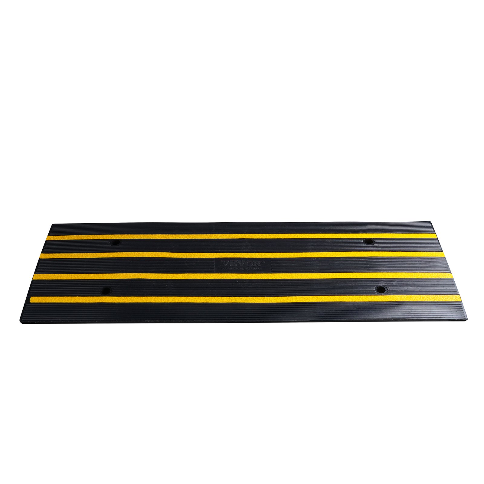 Rampa progowa VEVOR z solidnej gumy, progowa, maks. nośność 15 ton, rampa krawężnikowa z kanałem 5,5 x 3,5 cm, rampa dla wózków inwalidzkich, 122 x 40,5 x 6,5 cm, rampa wjazdowa idealna na nierówne krawężniki