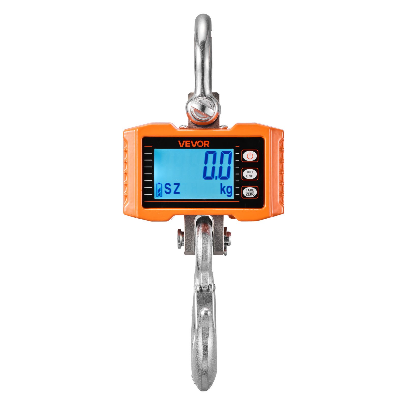 Waga dźwigowa VEVOR 2000 kg, cyfrowa waga wisząca, waga przemysłowa z obudową z odlewu aluminiowego i wyświetlaczem LCD, podziałka 500 g i 3-stopniowy przełącznik, zdalne sterowanie, waga hakowa do garażu i fabryki