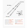 VEVOR Prowadnica liniowa, 2 szt. szyny prowadzącej ze stali węglowej SBR20-1500 mm, aluminiowa, z 4 blokami ślizgowymi SBR20UU, bloki łożysk liniowych, części CNC do drukarek 3D, frezarek/tokarki