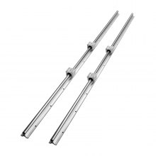 VEVOR Prowadnica liniowa, 2 szt. szyny prowadzącej ze stali węglowej SBR20-1500 mm, aluminiowa, z 4 blokami ślizgowymi SBR20UU, bloki łożysk liniowych, części CNC do drukarek 3D, frezarek/tokarki