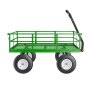 Wózek ręczny VEVOR 110x75x67 cm, wózek transportowy, wózek ogrodowy, wózek narzędziowy, wózek ręczny 2 w 1, z oponami terenowymi, zdejmowanymi bocznymi panelami z siatki i rączką obracaną o 180°