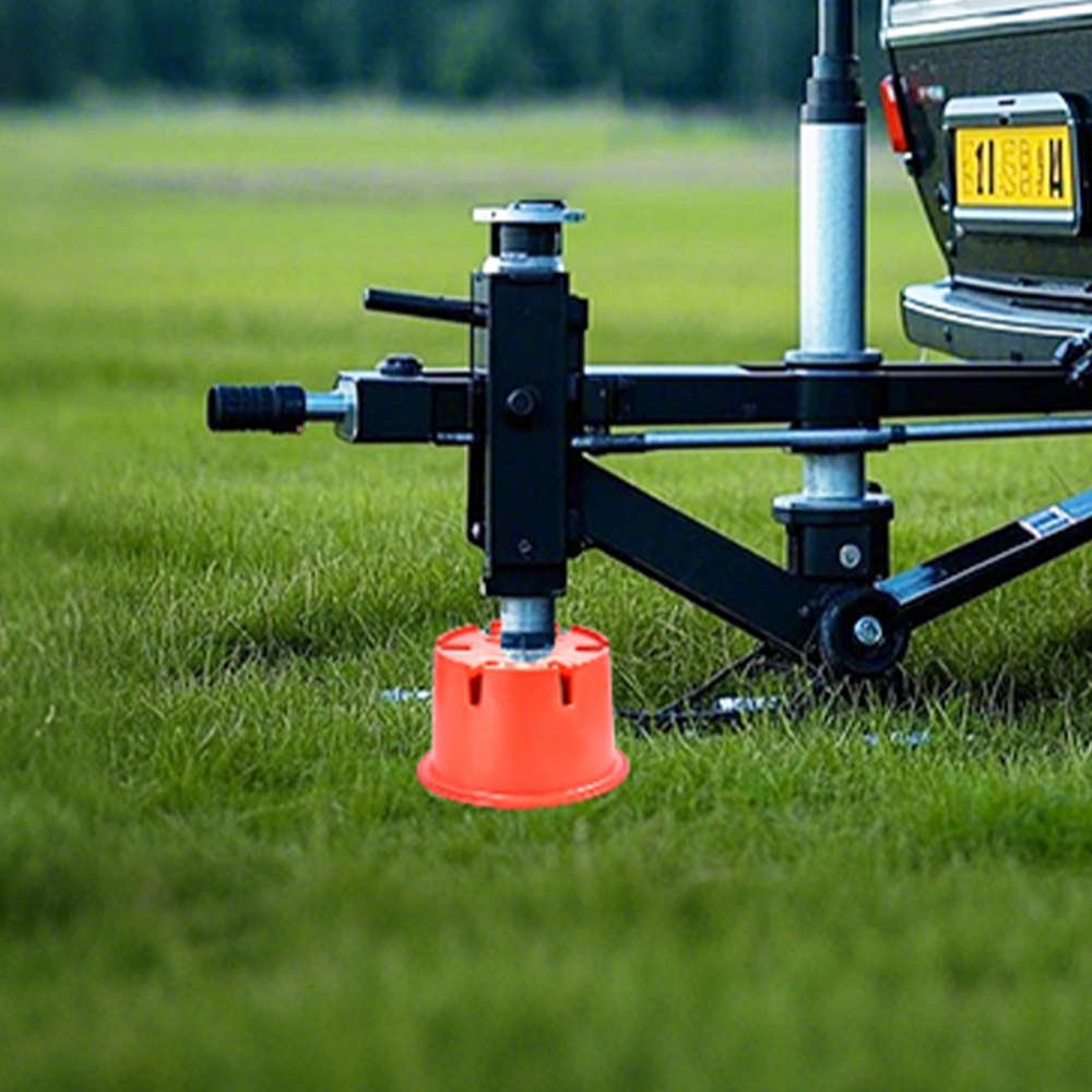 VEVOR 6 bloków podnośnika przyczepy (wysokość 203,2 mm, nośność 908 kg) + 2 podkładki podnośnika przyczepy, 8-częściowy zestaw do poziomowania o dużej wytrzymałości do pojazdów kempingowych 5. generacji z klimatyzacją