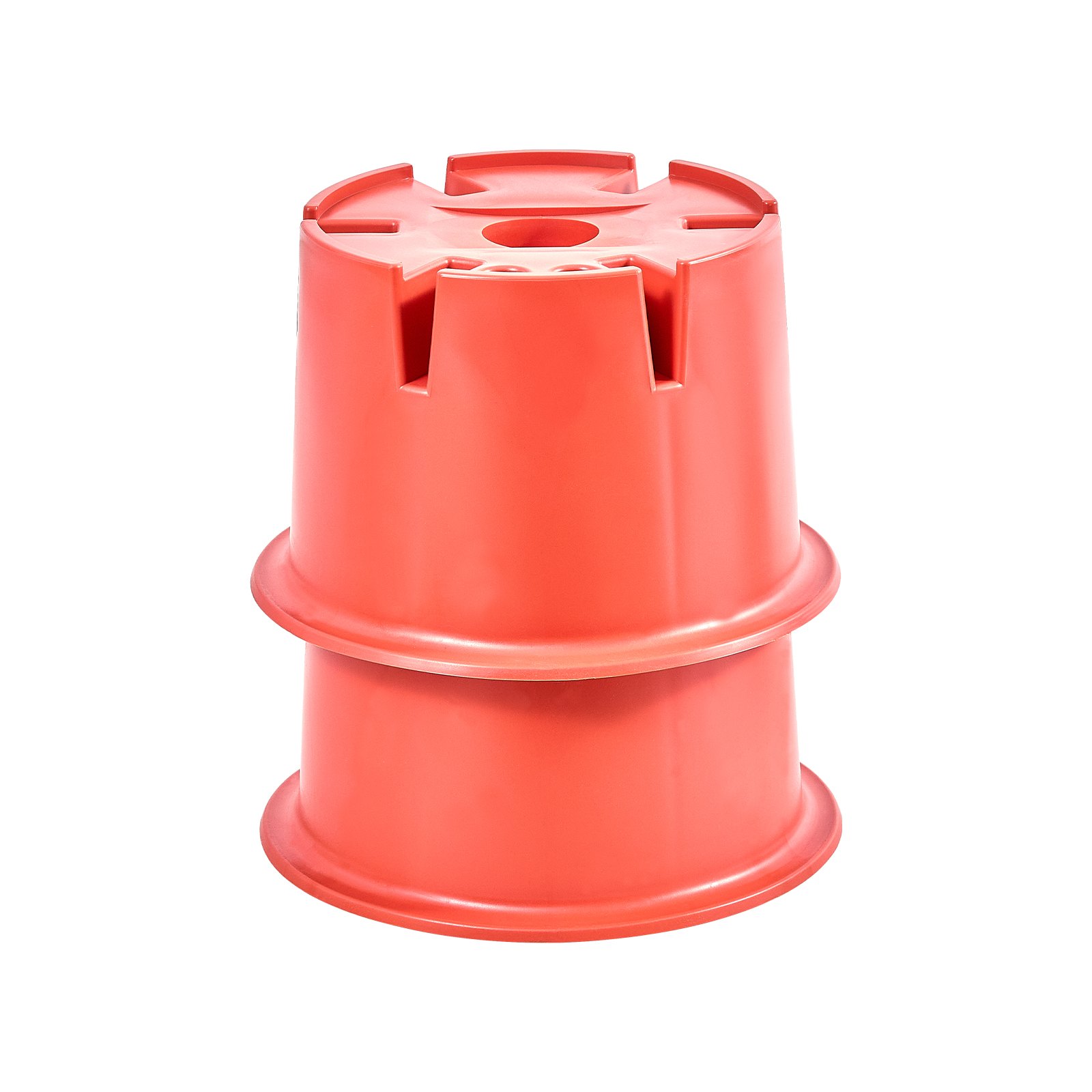 VEVOR 6 bloków podnośnika przyczepy (wysokość 203,2 mm, nośność 908 kg) + 2 podkładki podnośnika przyczepy, 8-częściowy zestaw do poziomowania o dużej wytrzymałości do pojazdów kempingowych 5. generacji z klimatyzacją