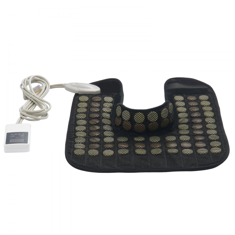 VEVOR Far Infrared Heating Pad, 54 Natural Jade and 30 Tourmaline Stones, Heating Pad for Neck and Shoulder Pain Relief, 103-159°F Heating Pad with Smart Controller and Automatic Shut-Off, Ideal Gift for Mom and Dad