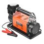 VEVOR przenośna pompa do opon 12 V, sprężarka powietrza o dużej wytrzymałości 7,06 CFM, pompa powietrza do jazdy w terenie 150 PSI z adapterami do samochodów osobowych, SUV-ów, kamperów i ciężarówek – zawiera 6,5-stopowy przewód zasilający, 26-stopowy wąż pneumatyczny z manometrem, torbę transportową